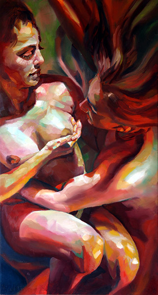 kThe Offering IV '96 Oil on wood 122 x 66cm copy